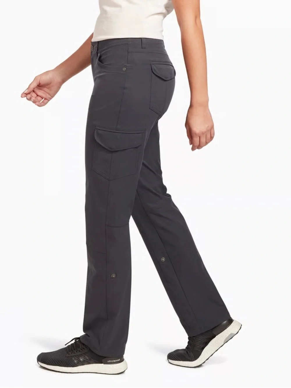Kuhl Pants Freeflex Roll-Up Women's 16 Reg Gray Hiking Climbing Outdoors 6326